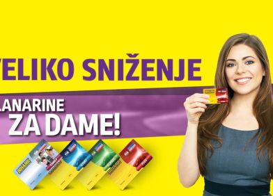 SNIŽENJE ČLANARINE SAMO ZA DAME!  